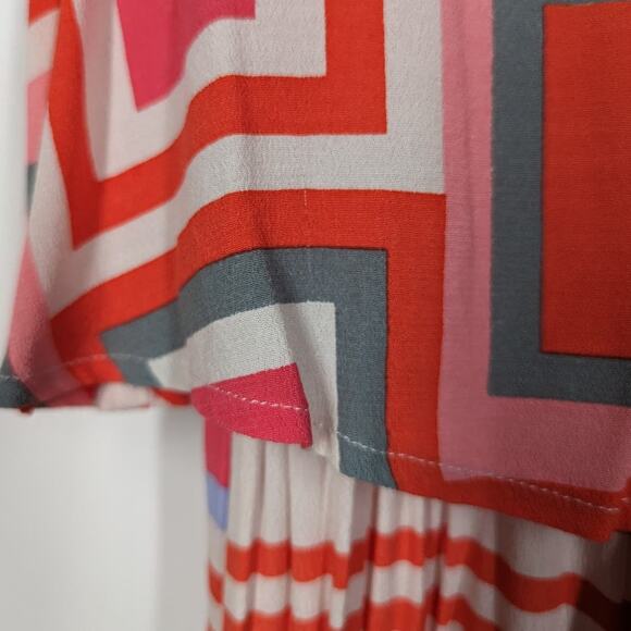 Mister Zimi Clover Jumpsuit Party Print Sleeveless Wide Leg Size 6 Preowned - Picture 12 of 15